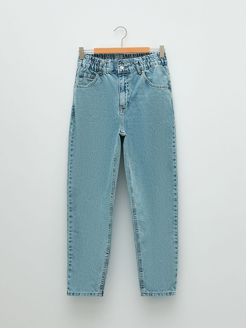 Standard Fit Regular Pocket Detailed Women's Denim Trousers-6