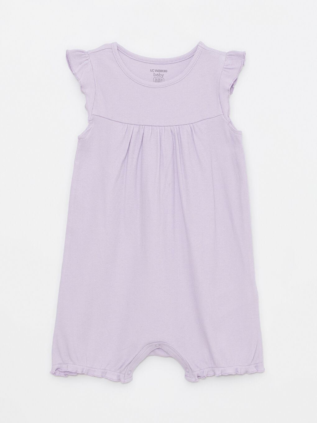 Lot de 2 Combinaisons Bébé Fille en Coton Imprimé à Col Rond et Manches Courtes-2