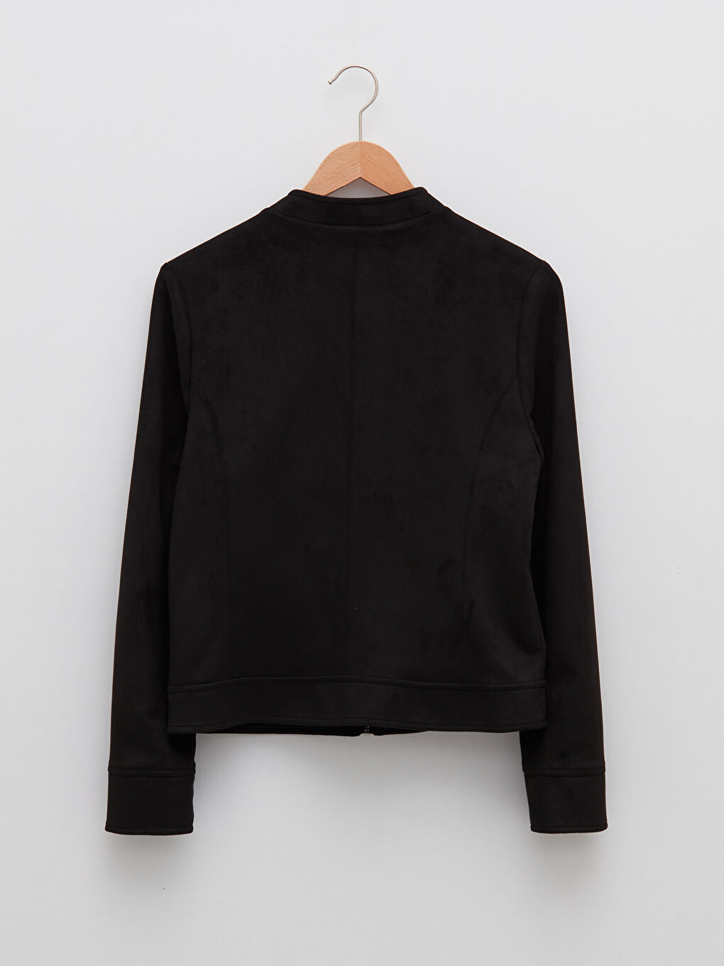 جاكيت كم طويل مستقيم بياقة قمع للسيدات-7