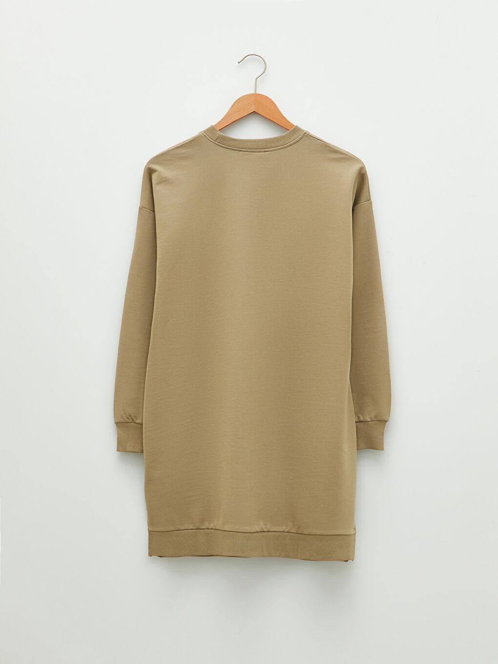 Hanorac Tunică Supradimensionată cu Mânecă Lungă și Guler Rotund Imprimat pentru Femei-7