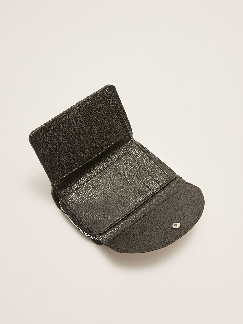 Siyah Çiçek Baskılı Kadın Cüzdan-4