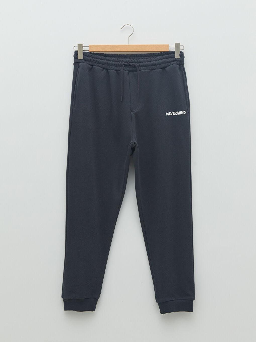 Antrasit Standart Kalıp Erkek Eşofman Altı-5