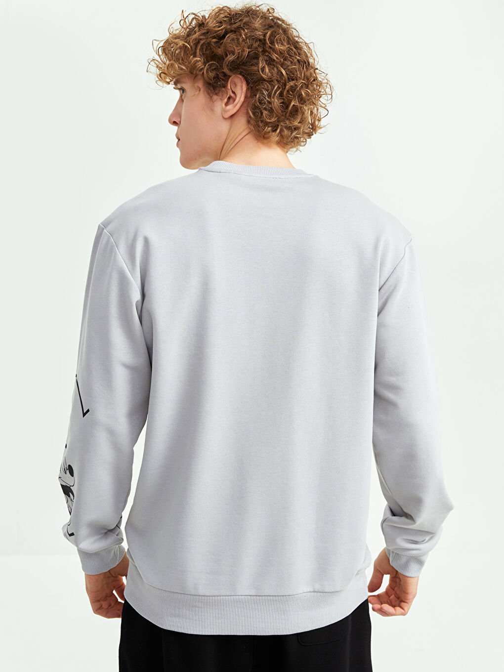 XSIDE Crew Neck Long Sleeve Mickey Mouse Printed Men's