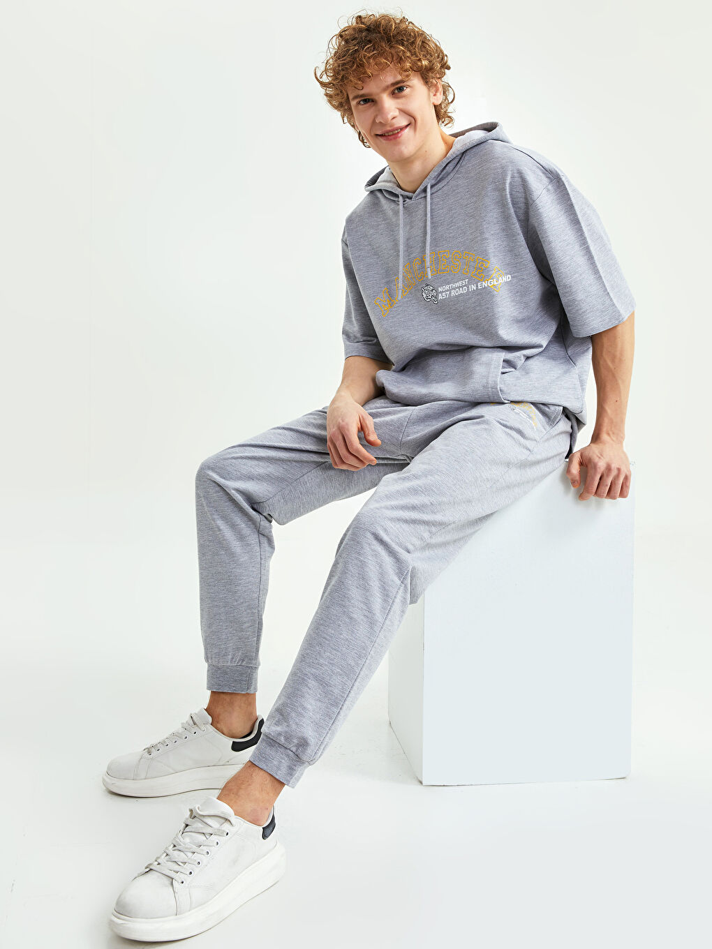 Gri Standart Kalıp Erkek Eşofman Altı