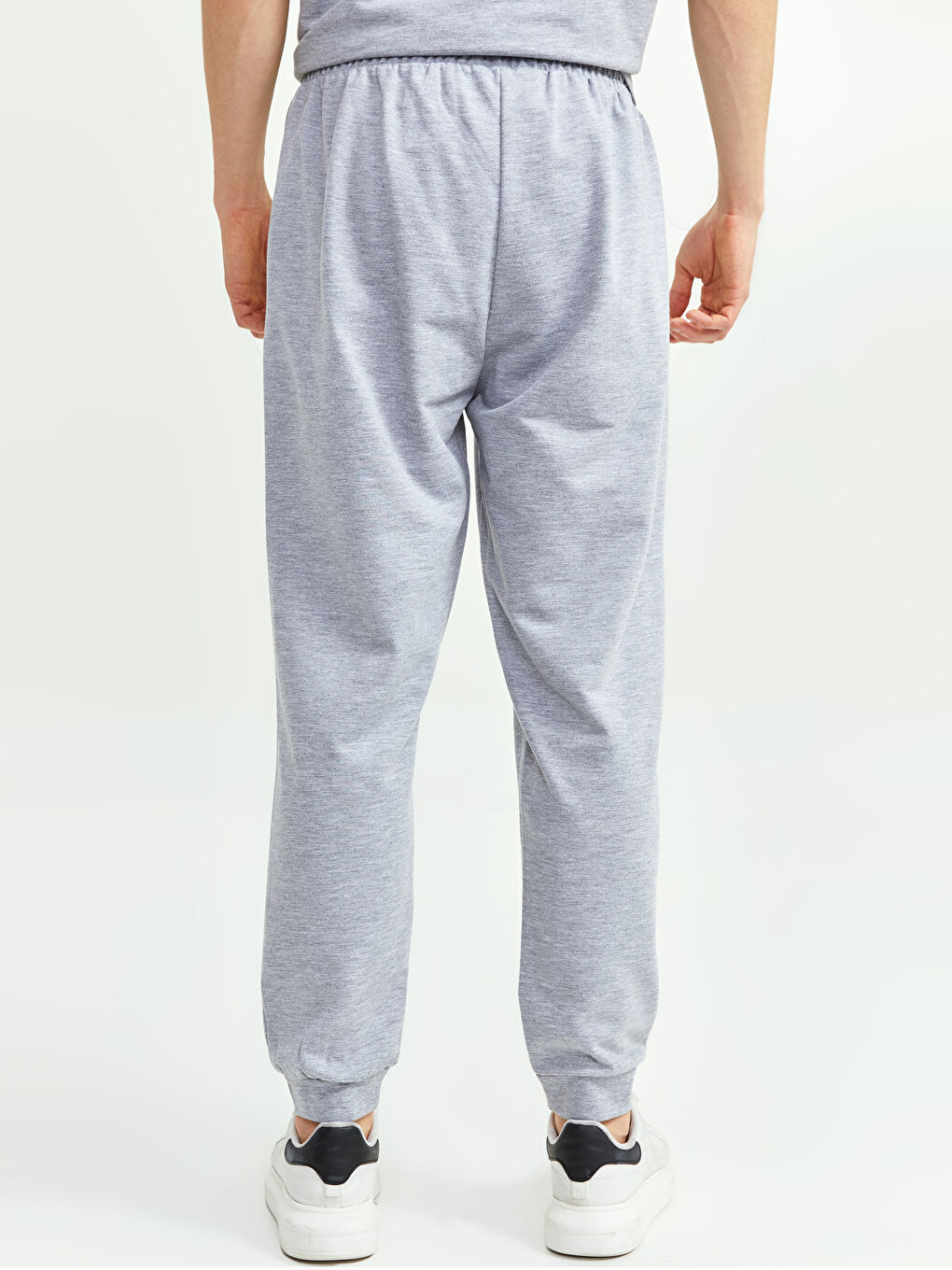 Gri Standart Kalıp Erkek Eşofman Altı-4