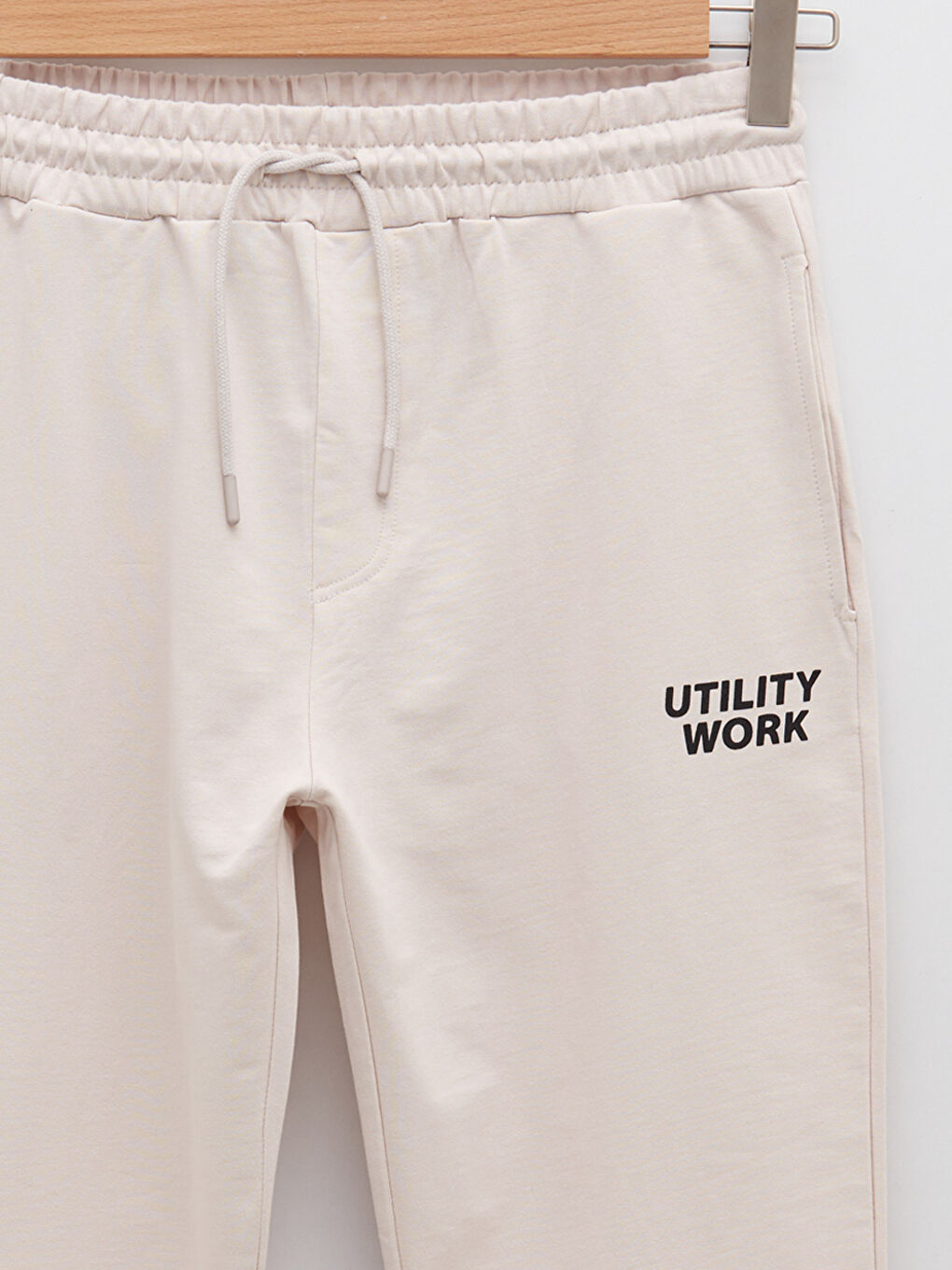 Bej Standart Kalıp Erkek Eşofman Altı-7