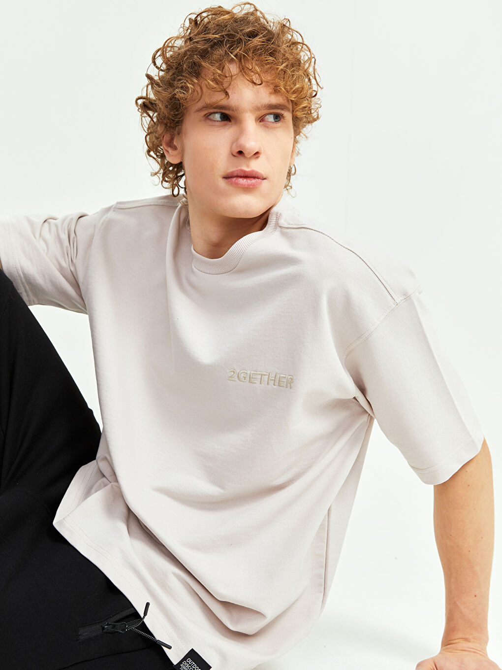 Oversize Crew Neck Short Sleeve Printed Jersey Men's T-Shirt-1