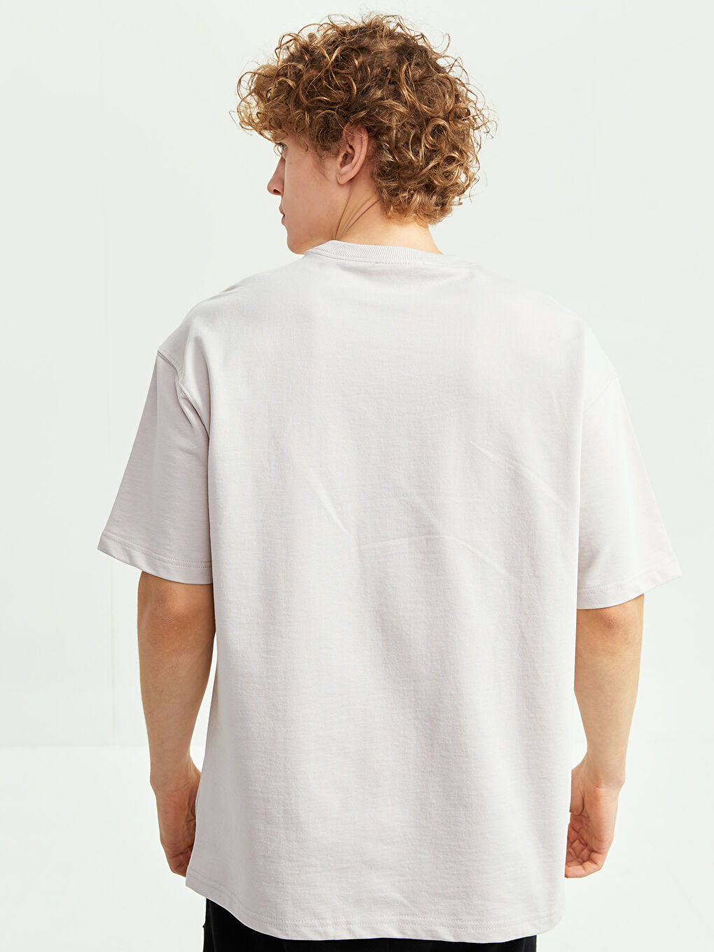 Oversize Crew Neck Short Sleeve Printed Jersey Men's T-Shirt-4