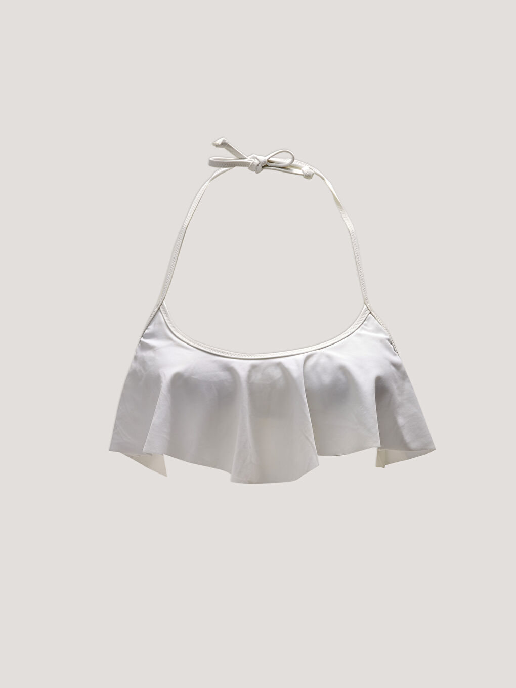 Women's Ruffle Detail Plain Bikini Top