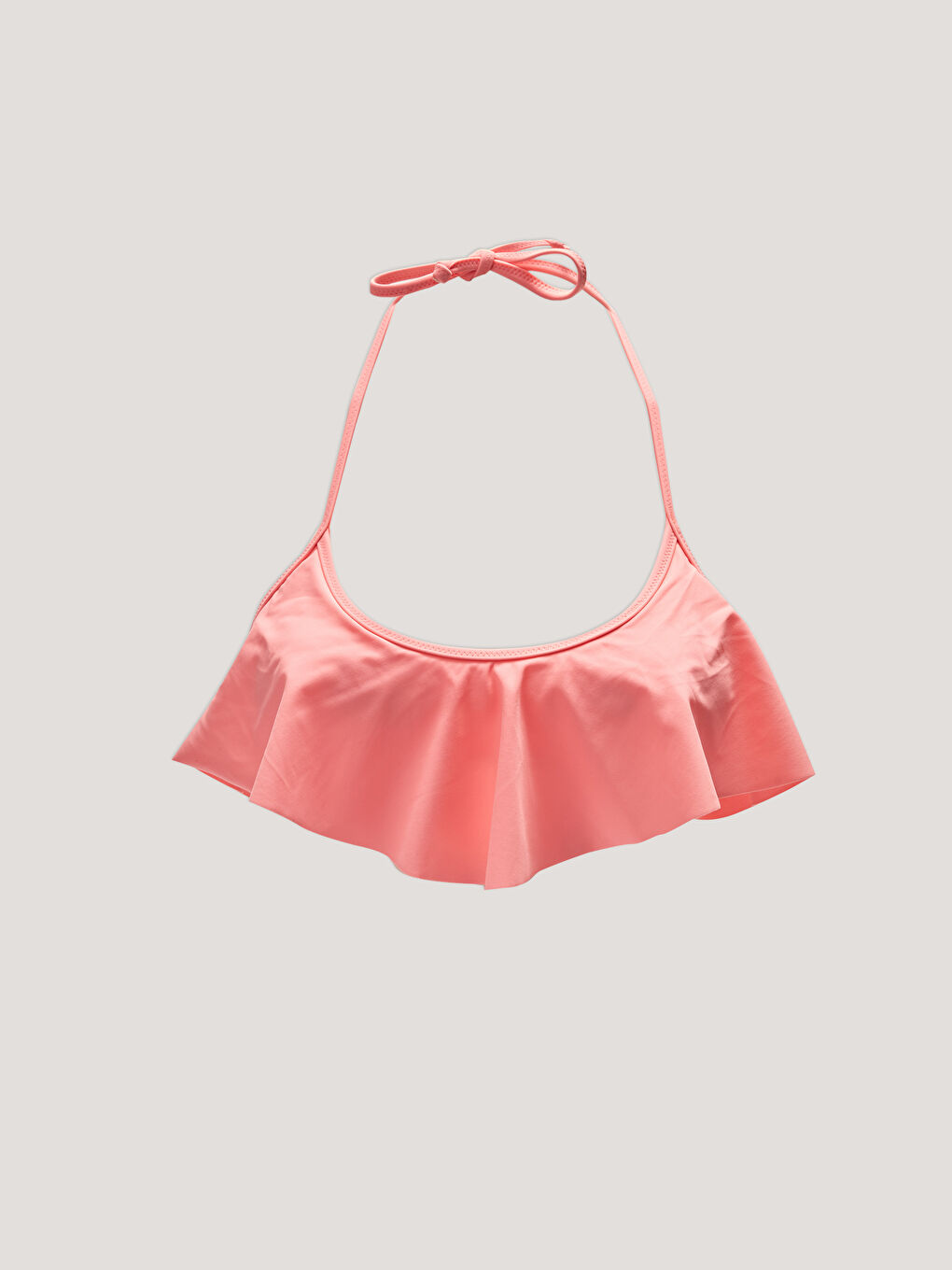 Women's Ruffle Detail Plain Bikini Top