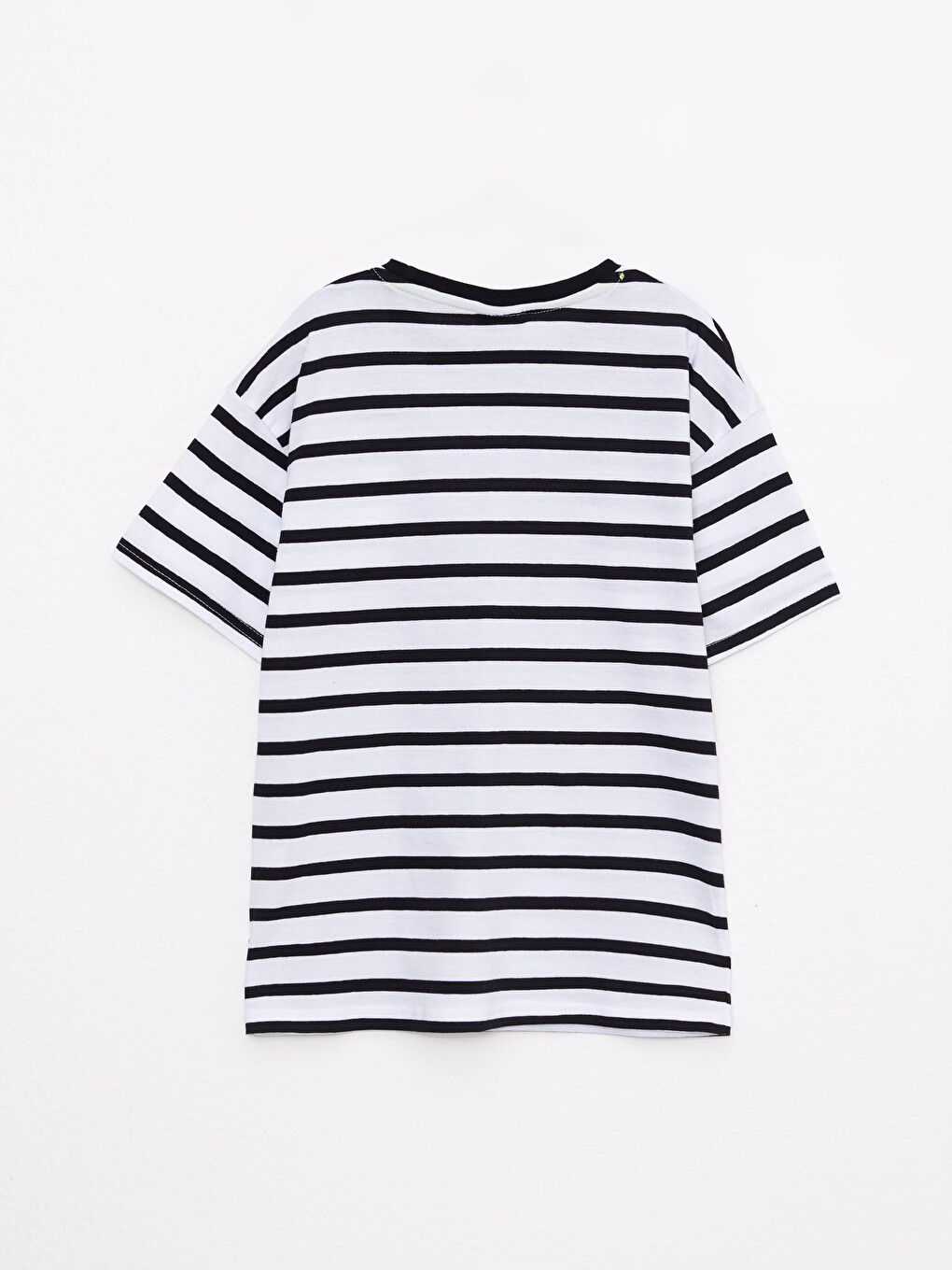 Crew Neck Striped Short Sleeve Cotton Boy T-shirt-1