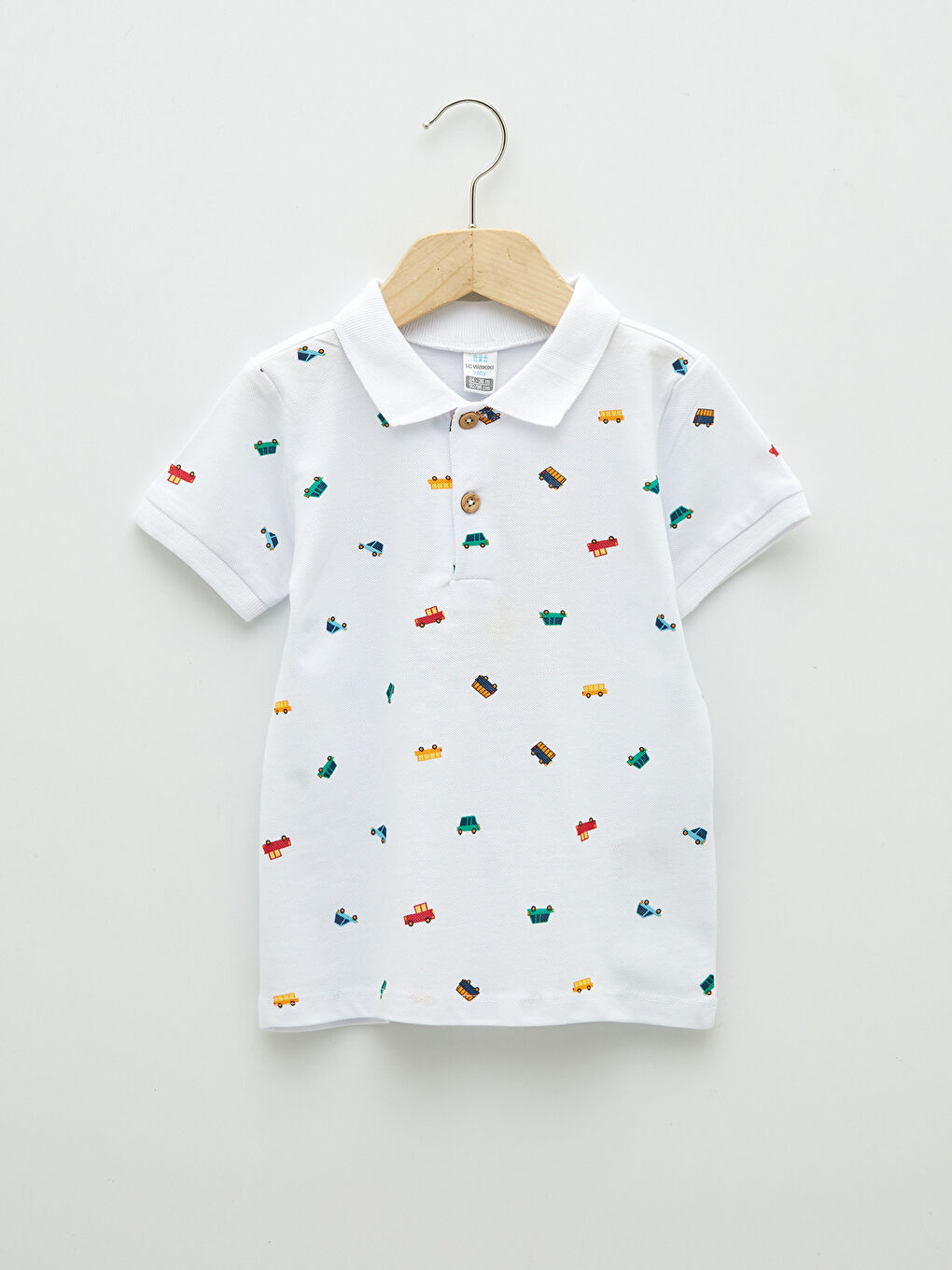 Lot de 2 Ensemble T-shirt à Manches Courtes Imprimé avec Col Polo et Short pour Garçon Bébé-1