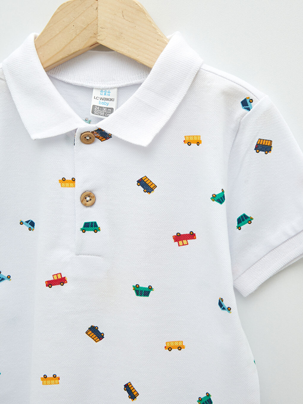 Lot de 2 Ensemble T-shirt à Manches Courtes Imprimé avec Col Polo et Short pour Garçon Bébé-5