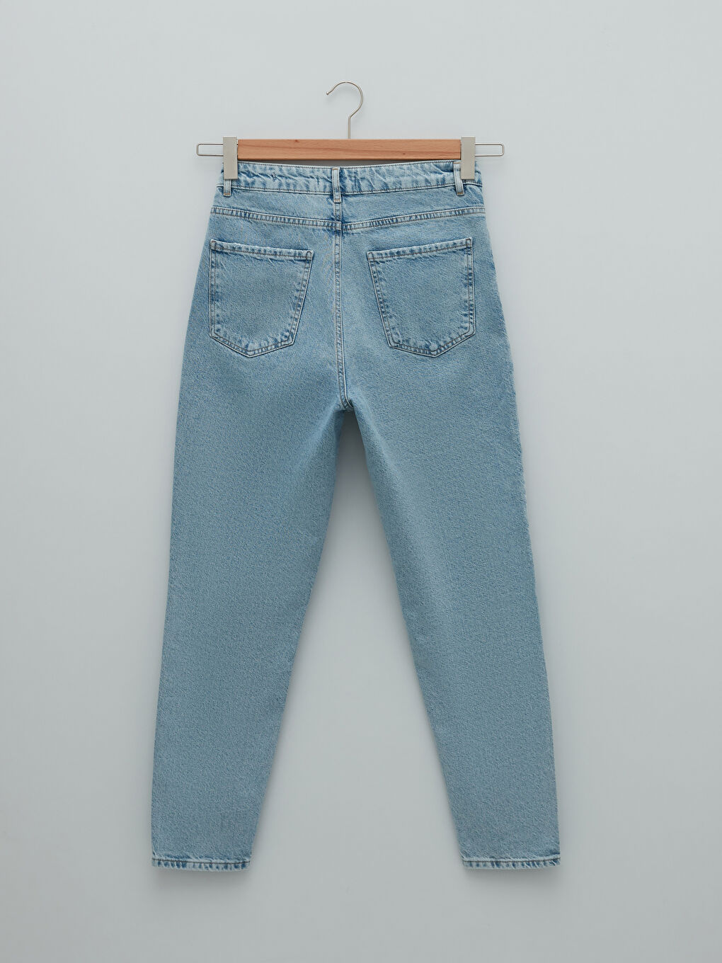 İndigo Yüksel Bel Mom Fit Cep Detaylı Kadın Rodeo Jean Pantolon-6