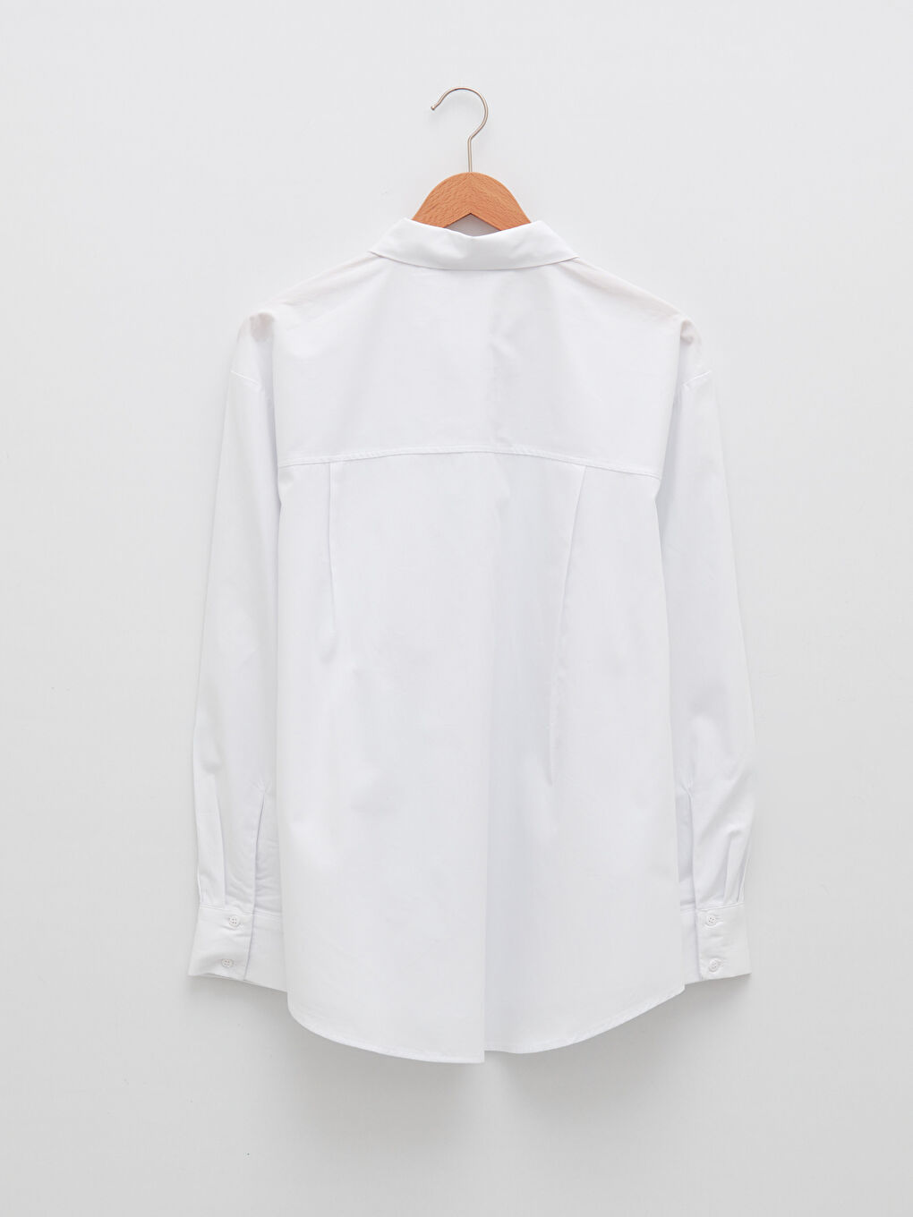 Chemise en Popeline à Boutons, Coupe Régulière, Manches Longues pour Femmes-6