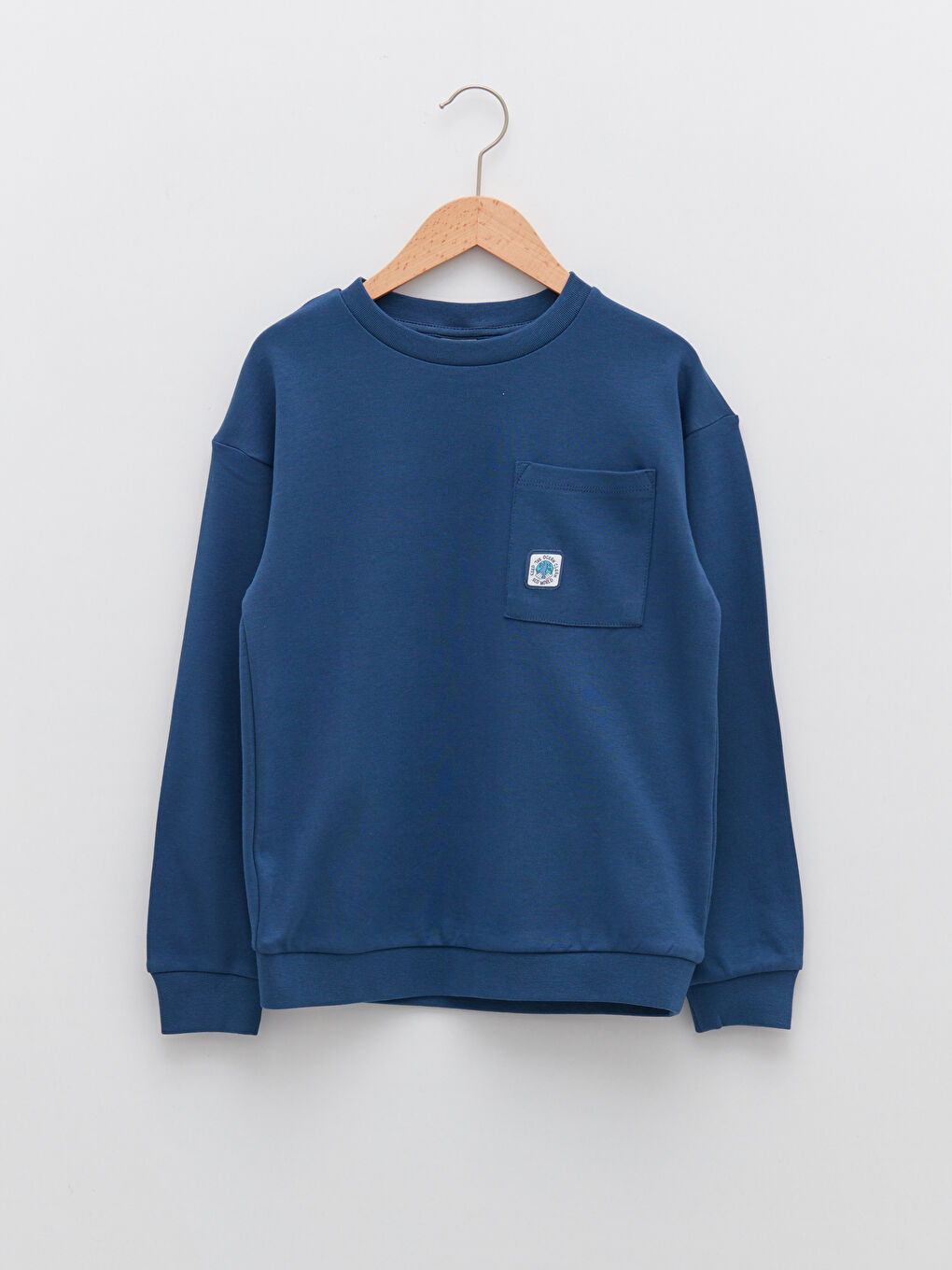 سويت شيرت كم طويل مطبوع بياقة دائرية للأولاد