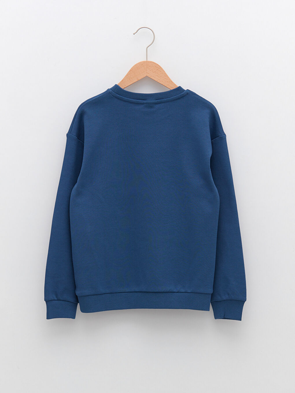 سويت شيرت كم طويل مطبوع بياقة دائرية للأولاد-1