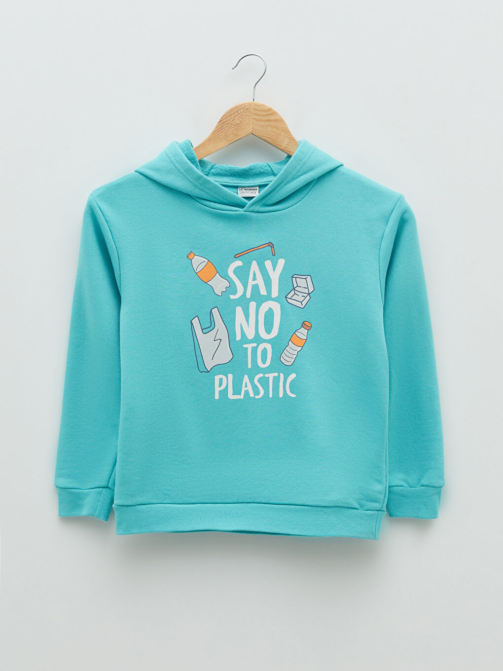 Hooded Printed Long Sleeve Boy Sweatshirt -S2DF44Z4-FGG