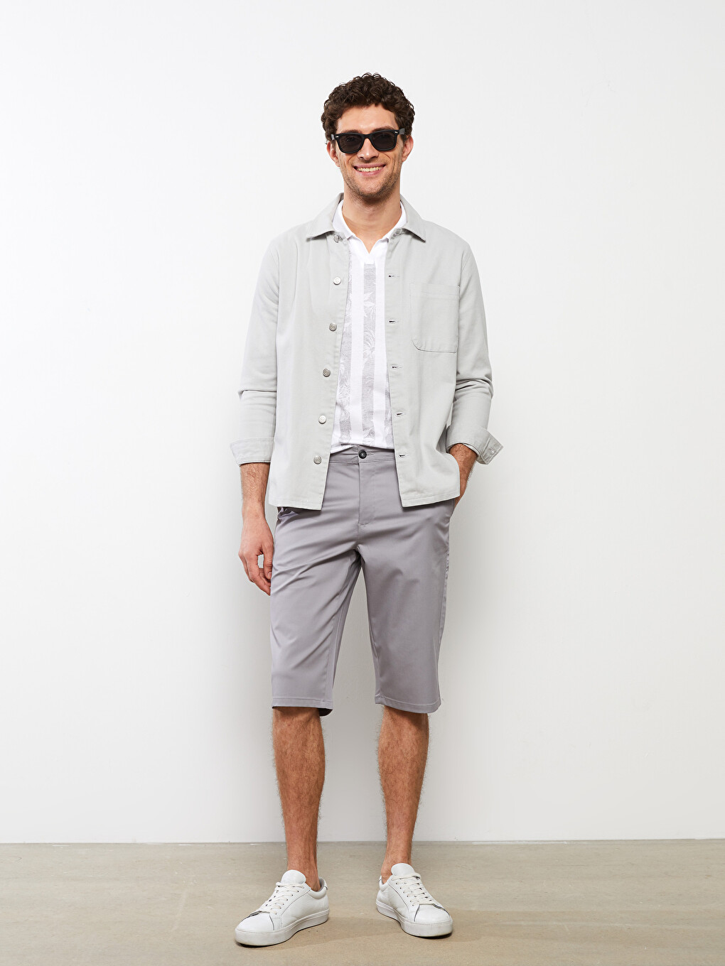 Regular Fit Gabardine Men's Shorts