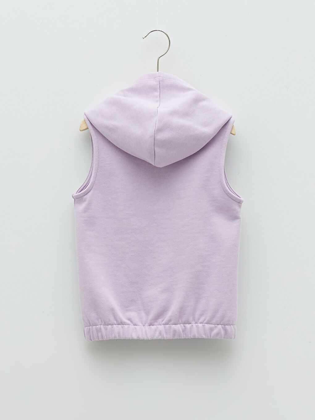 Hooded Basic Baby Girl Zippered Vest-1