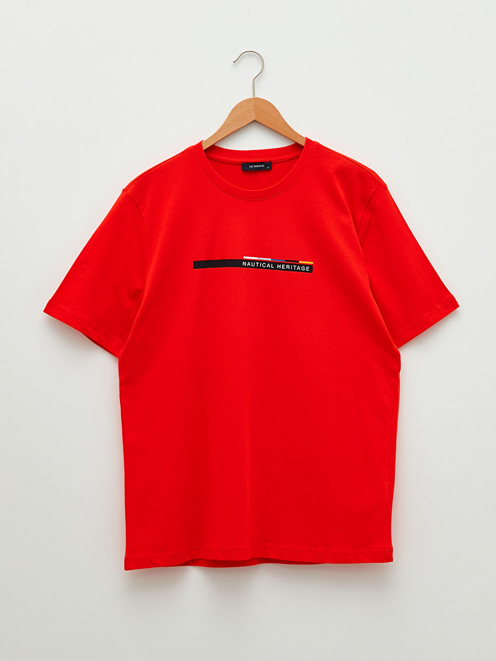 Crew Neck Short Sleeve Printed Combed Cotton Men's T-shirt-5