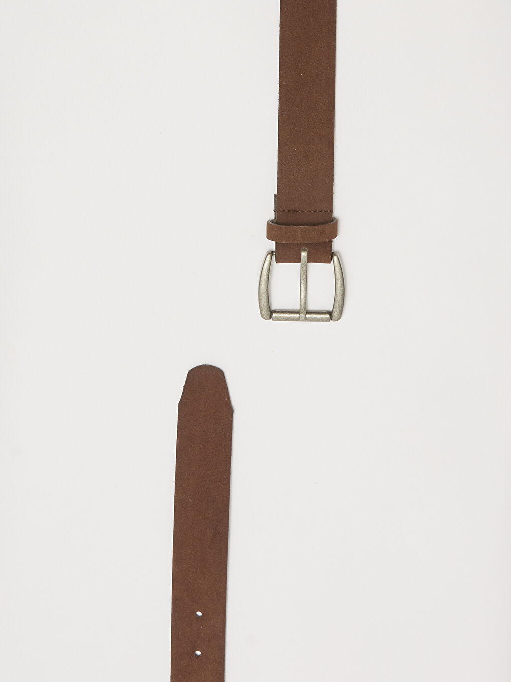 Kahverengi Metal Tokalı Erkek Kemer-3