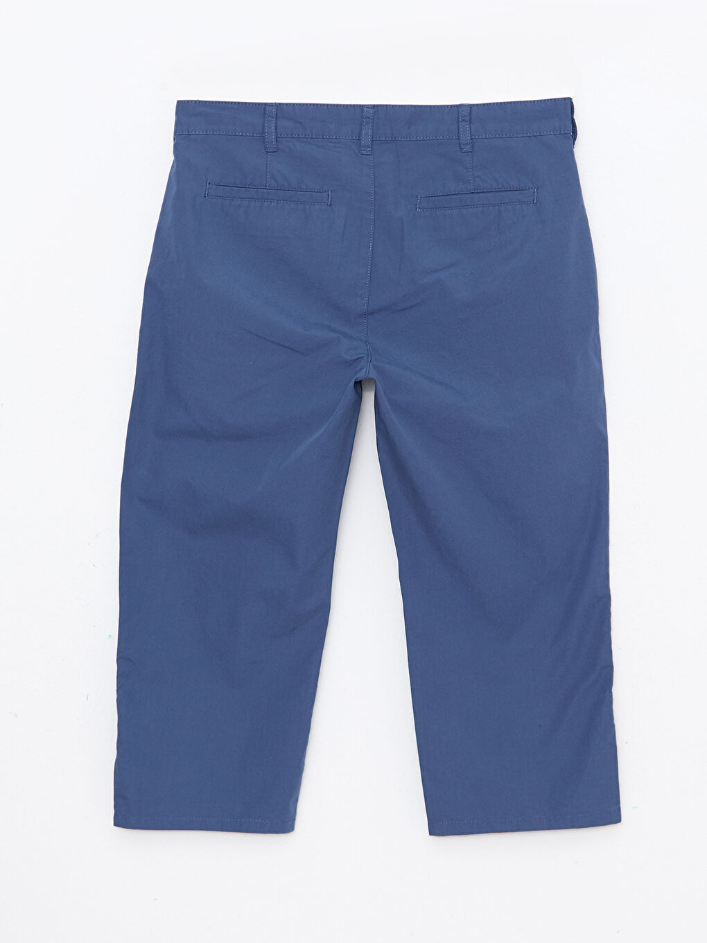 İndigo Geniş Kalıp Kanvas Erkek Roller Şort-6