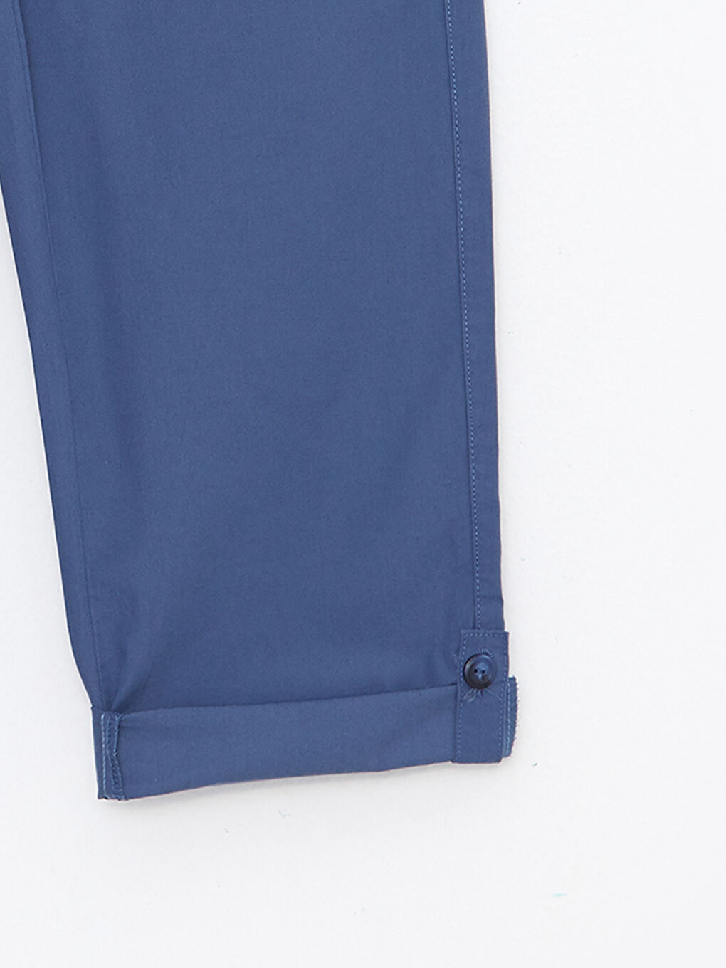 İndigo Geniş Kalıp Kanvas Erkek Roller Şort-7