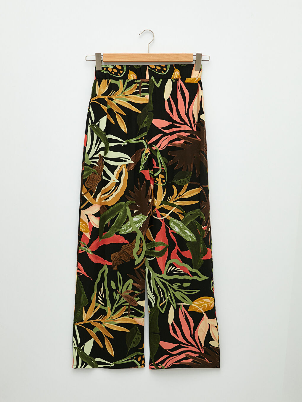 Pantalone od viskoze sa elastičnim strukom i cvetnim dezenom za žene-6