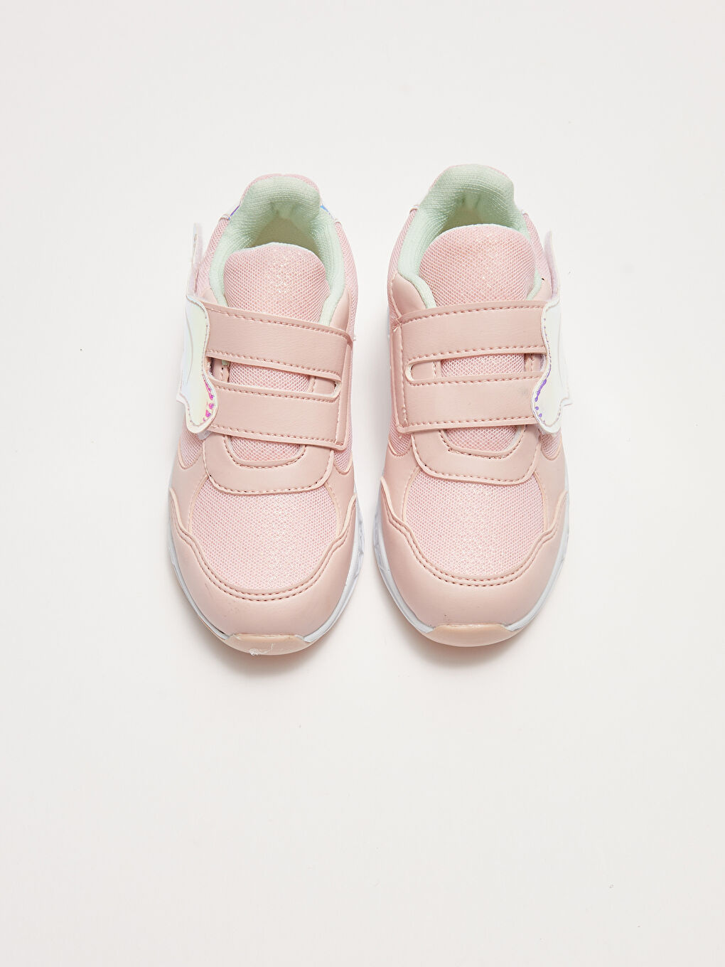Pembe 3D Kanat Aplikeli Cırt Cırtlı Kız Çocuk Işıklı Aktif Spor Ayakkabı-3
