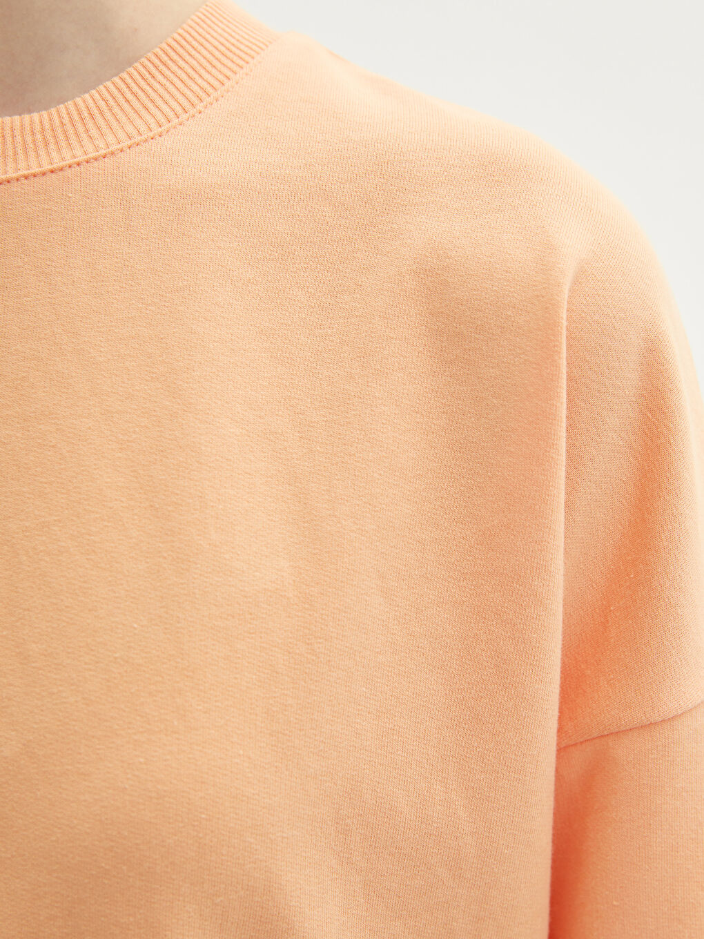 Crew Neck Plain Oversize Women's Sweatshirt Tunic-3