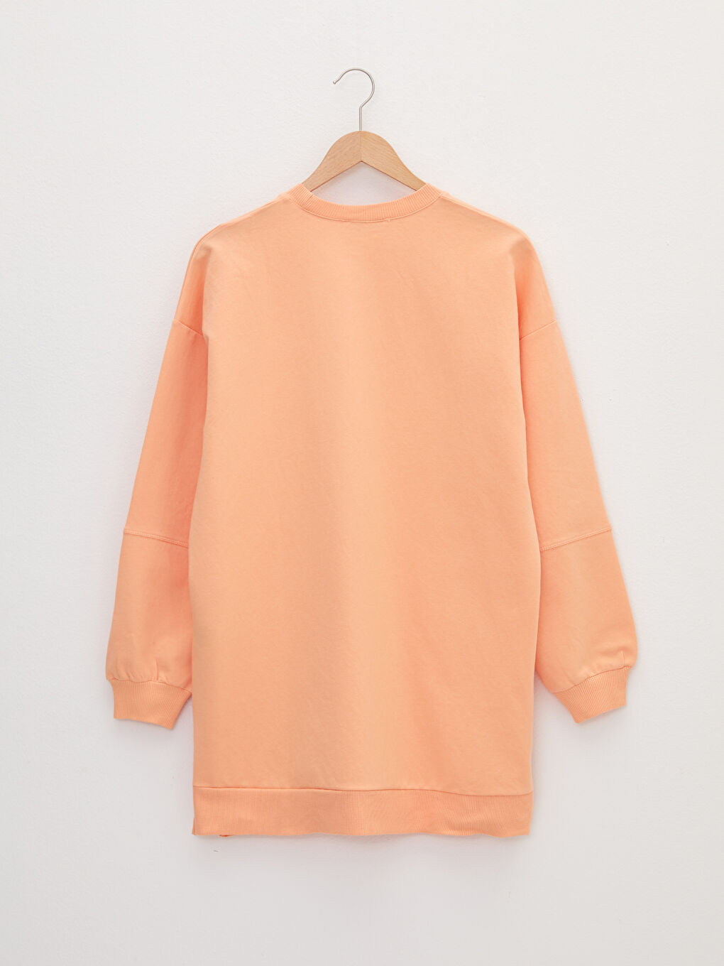 Crew Neck Plain Oversize Women's Sweatshirt Tunic-6