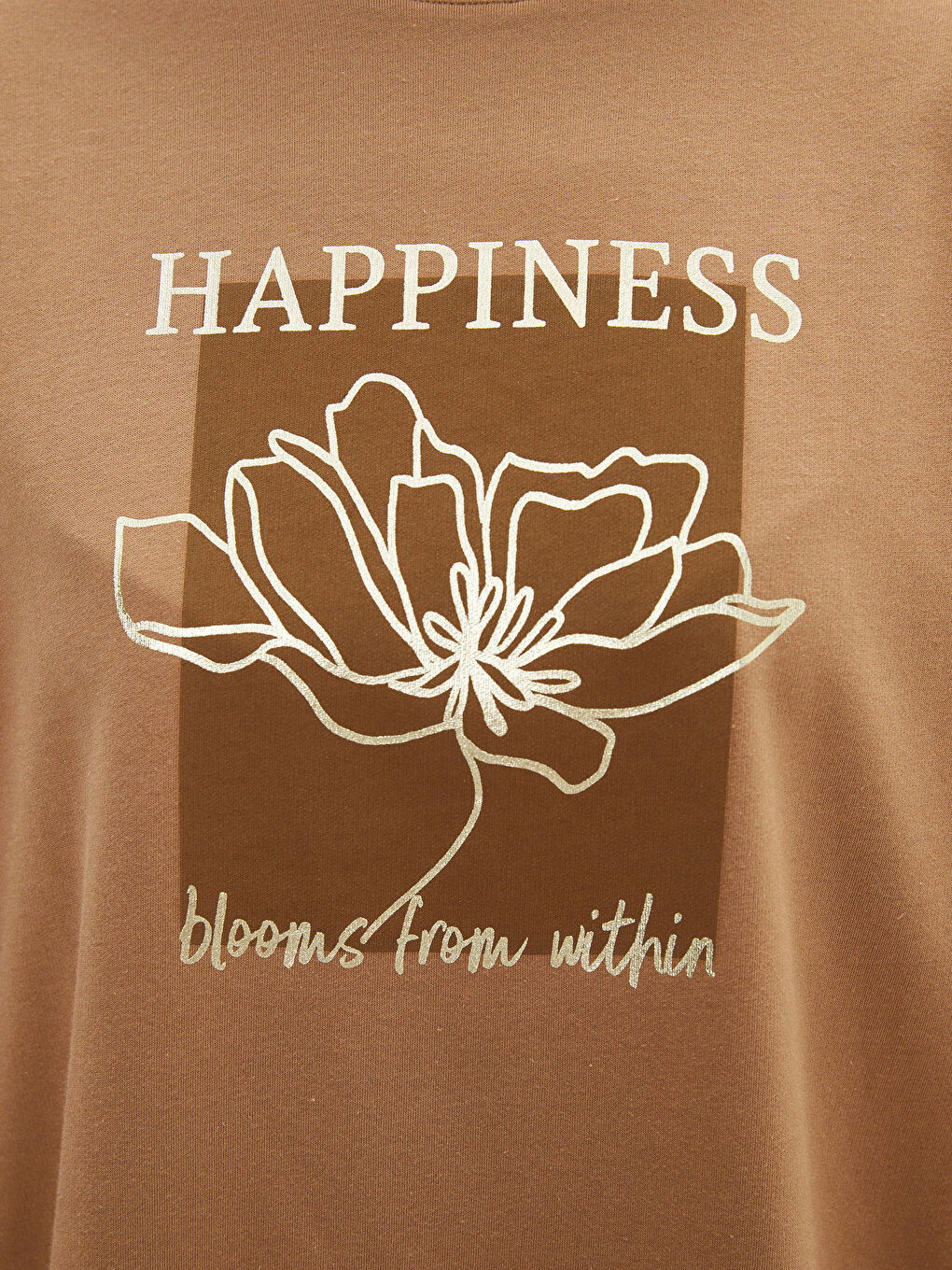 Crew Neck Printed Long Sleeve Oversize Women's Sweatshirt Tunic-4