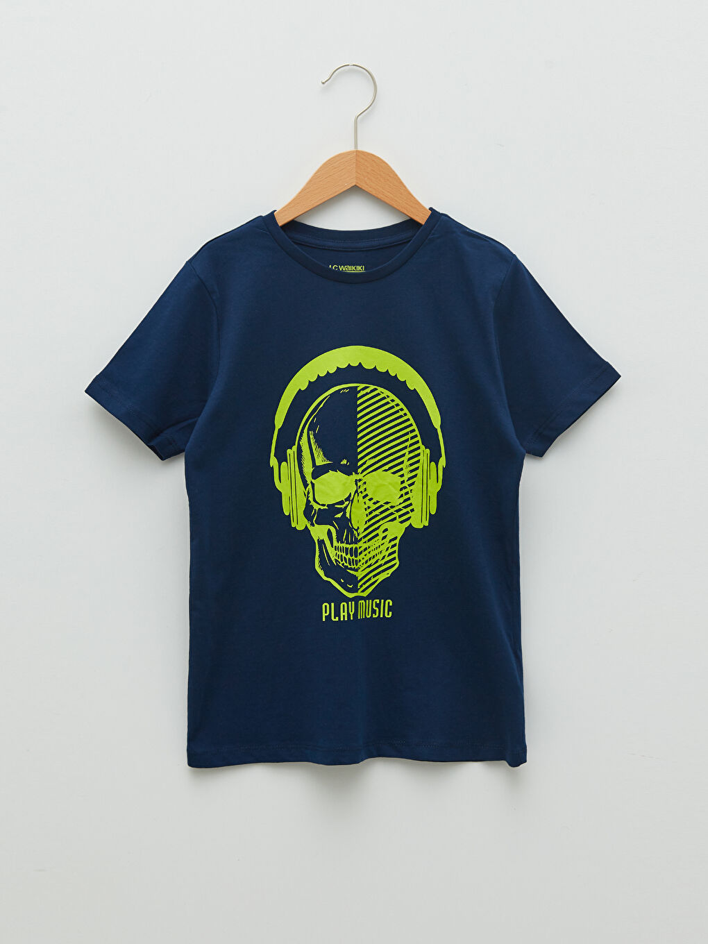 Crew Neck Printed Short Sleeve Boys' Shorts Pyjama Set-1