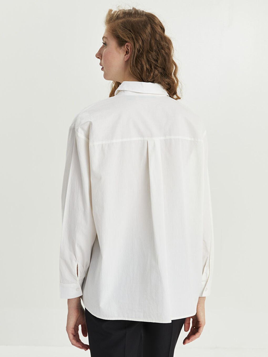 Cămașă pentru Femei din Poplin cu Închidere Frontală cu Nasturi, Imprimată cu Mickey Mouse, Mânecă Lungă-5