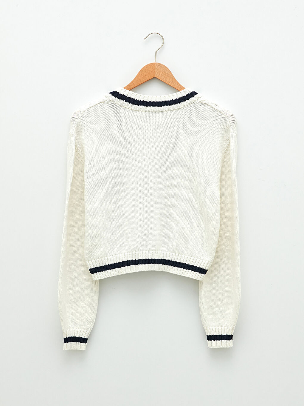V Neck Embroidered Long Sleeve Women's Knitwear Cardigan -S2DH00Z8-R9J