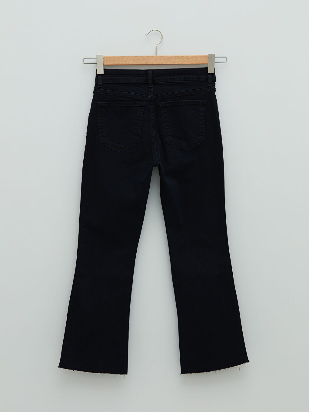 Antrasit Mars Flare Düz Cep Detaylı Kadın Jean Pantolon-7