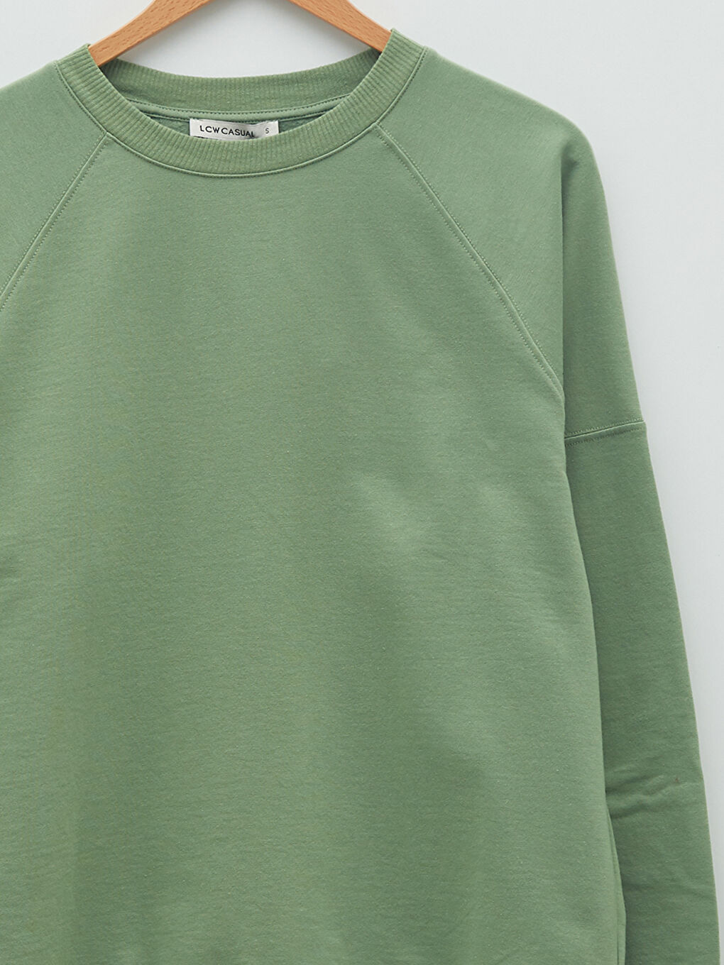 Crew Neck Plain Long Sleeve Women's Sweatshirt-7