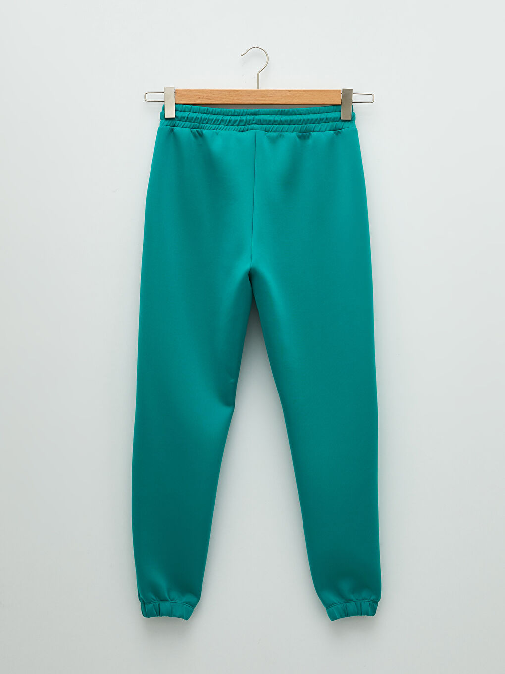 Әйелдерге арналған белі резеңкелі өрнексіз қалтасы бар скуба спорттық шалбар-5