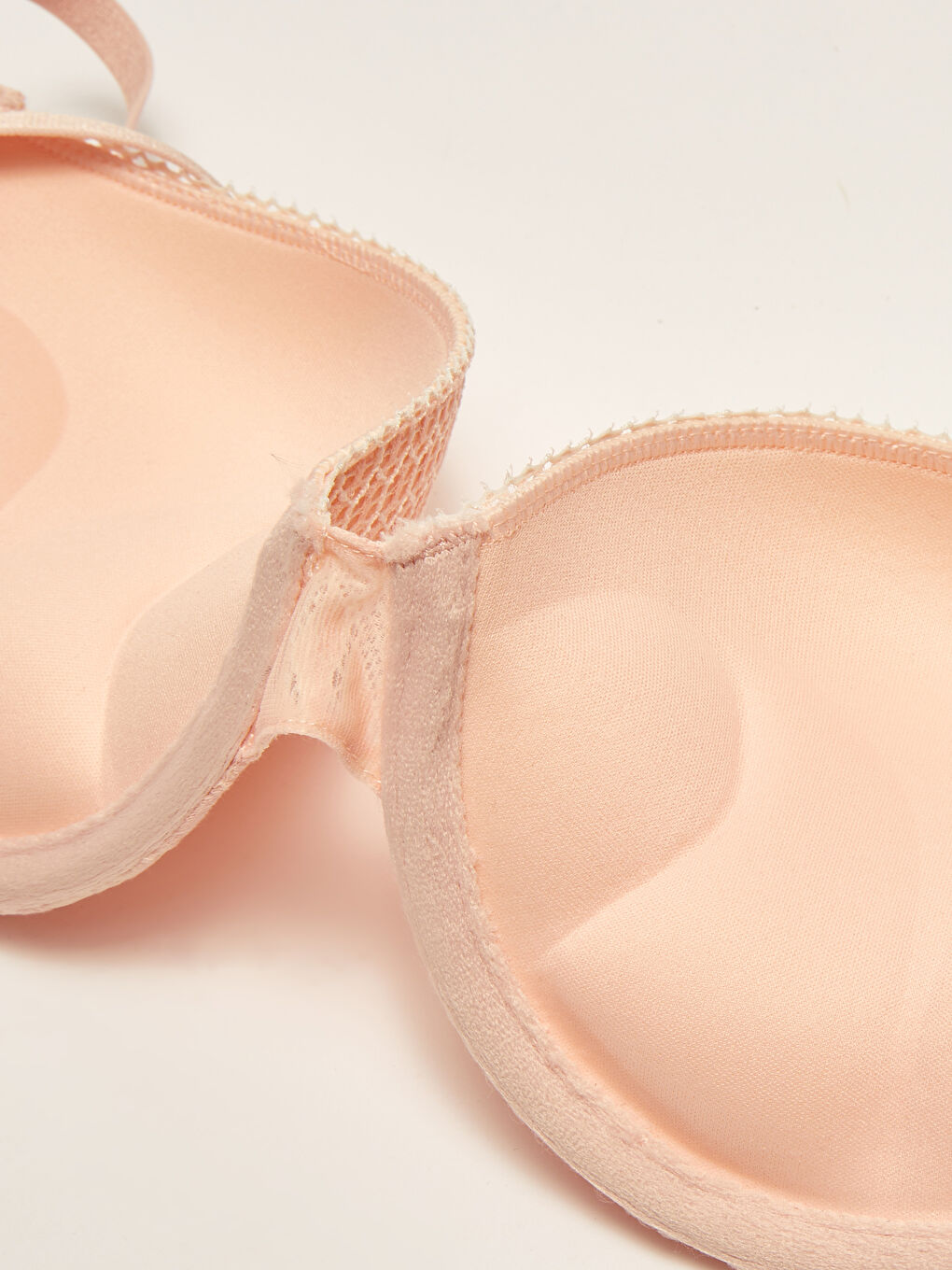 Pembe Balenli Dolgulu Dantel Detaylı Tişört Sütyen-2