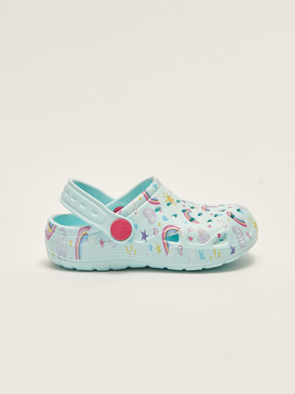 Mavi Baskılı Kız Çocuk Plaj Sandaleti-1