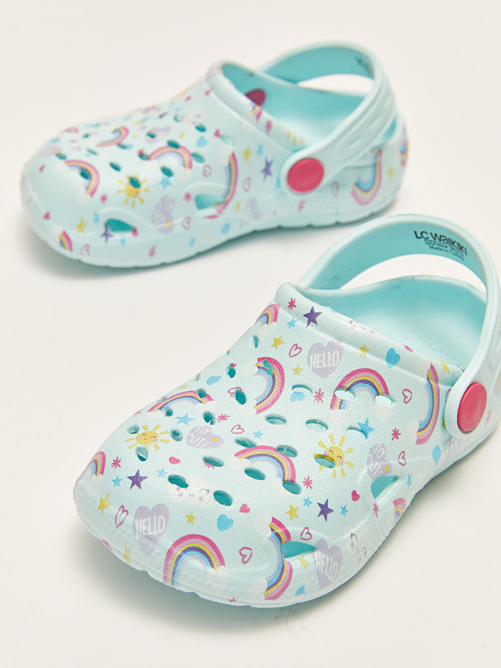 Mavi Baskılı Kız Çocuk Plaj Sandaleti-5