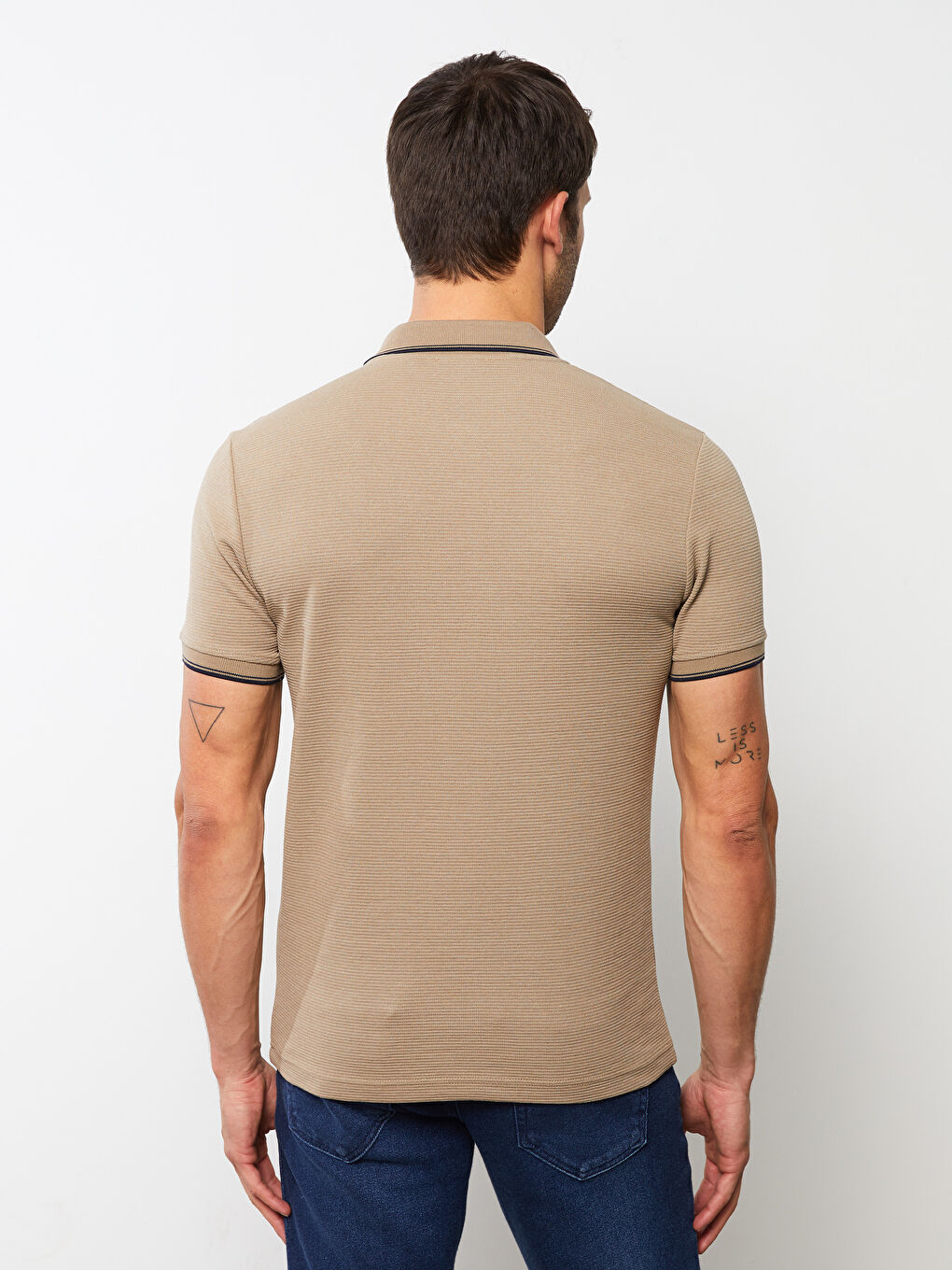 تيشيرت ياقة بولو كم قصير للرجال-4