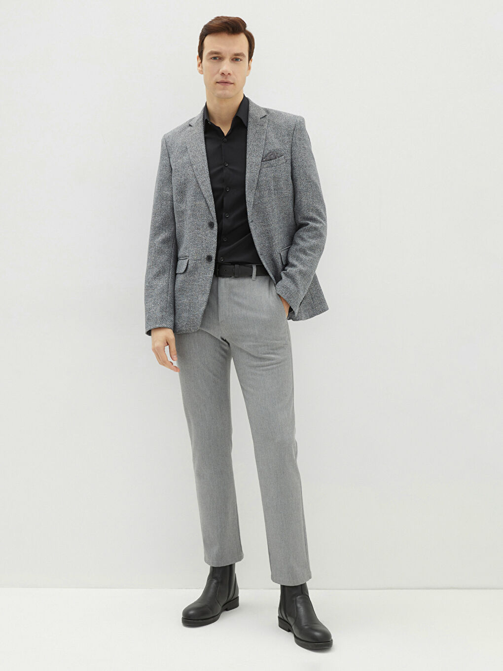 Standard Pattern Textured Men's Blazer Jacket-1