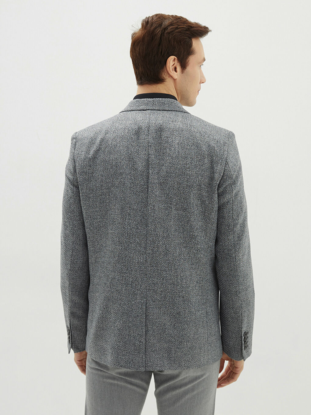 Standard Pattern Textured Men's Blazer Jacket-3