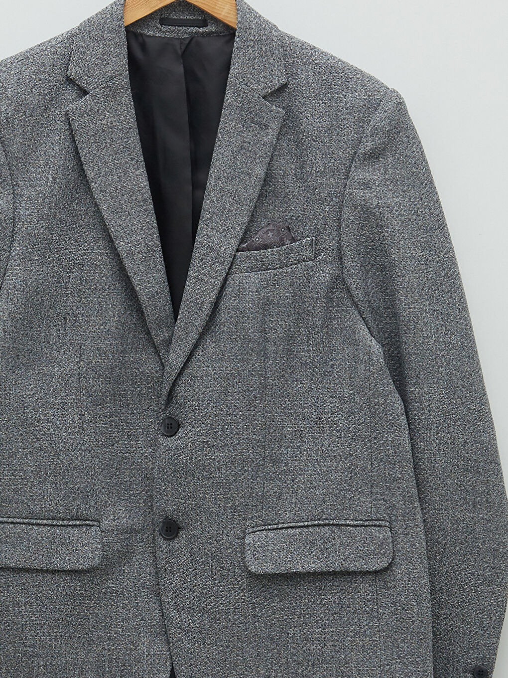 Standard Pattern Textured Men's Blazer Jacket-6