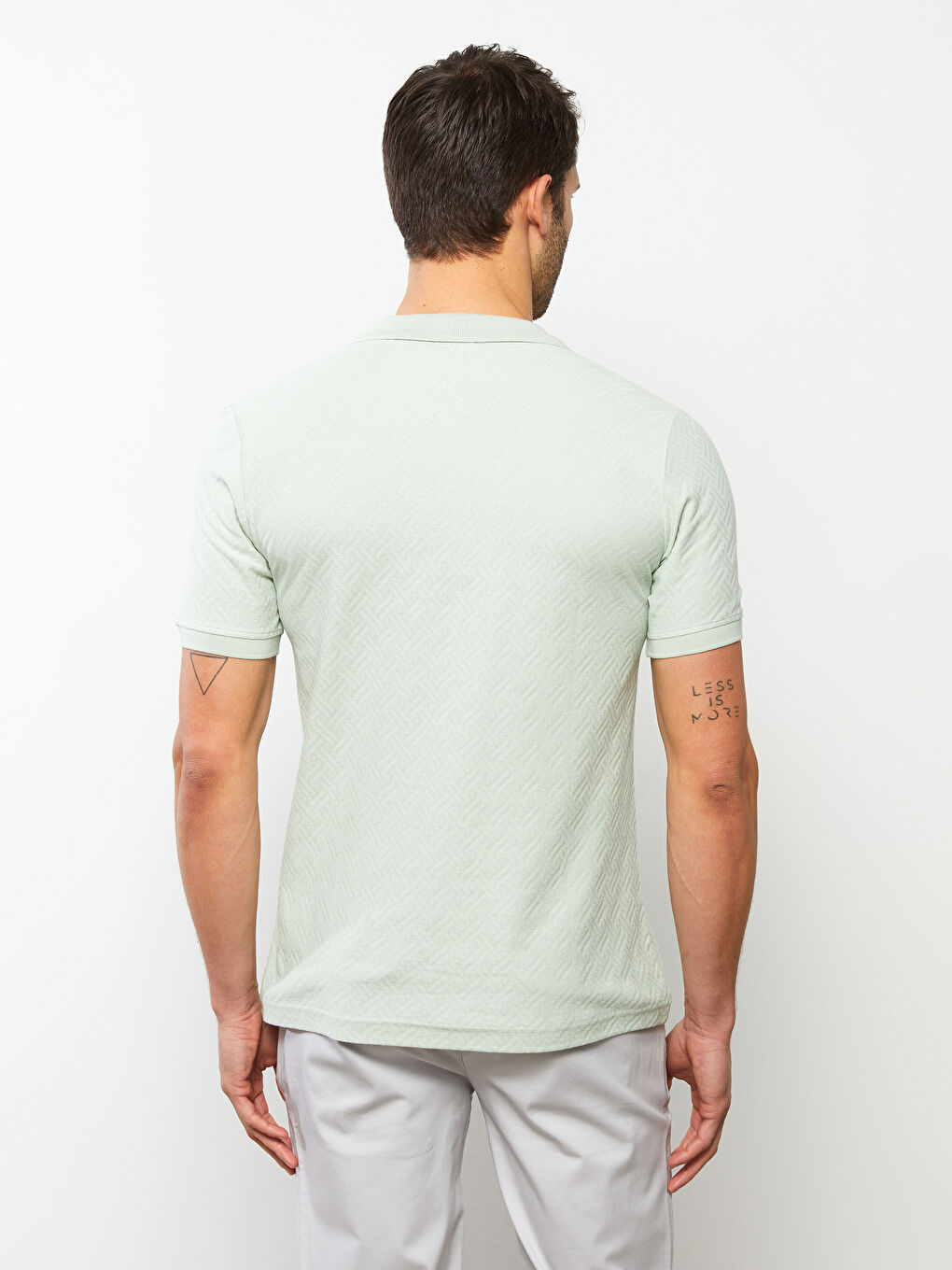 Rollkragen Kurzarm Jersey T-Shirt für Herren-3
