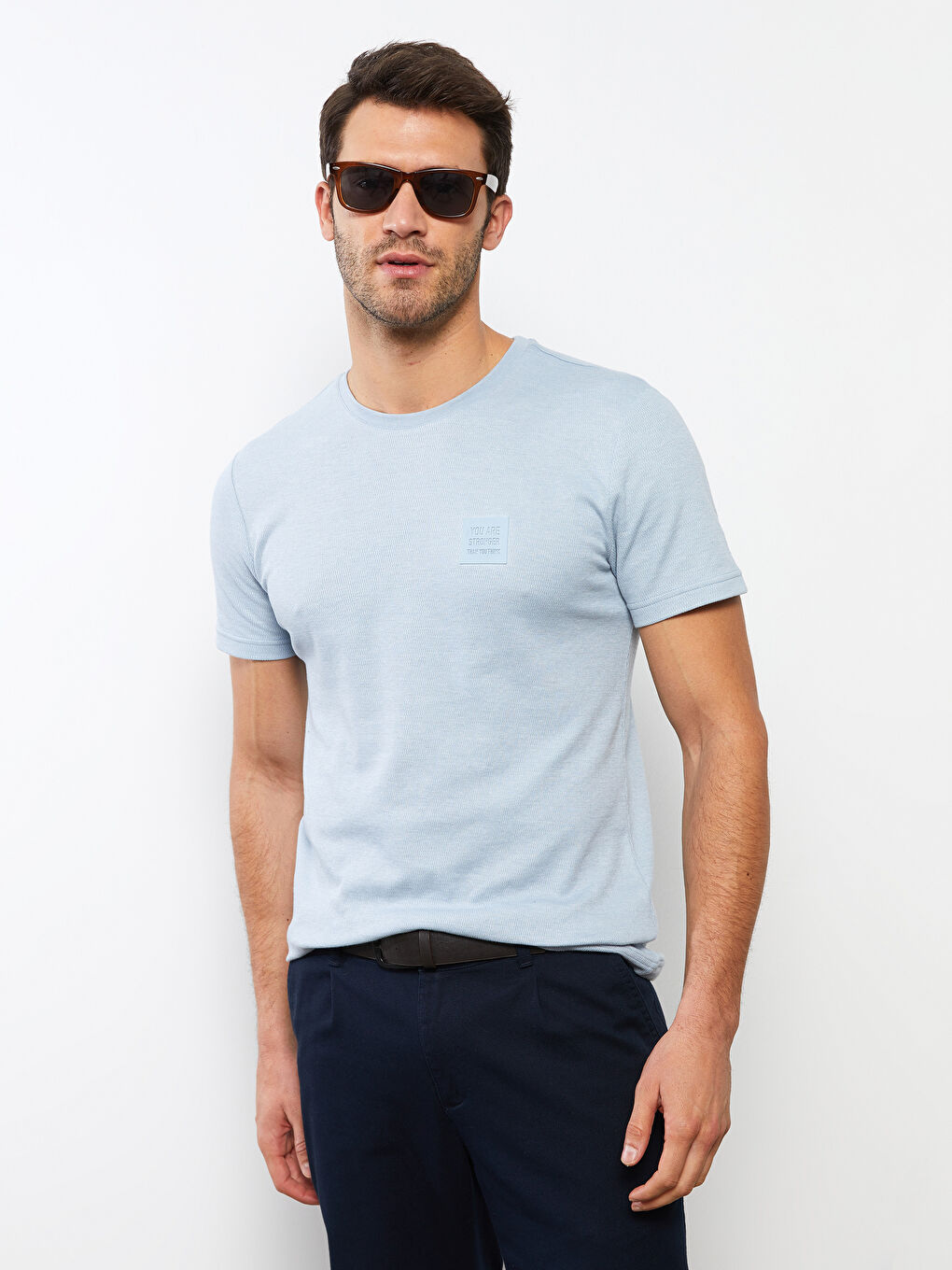 LC Waikiki Crew Neck Short Sleeve Printed Combed Cotton Men's T-shirt -S2DJ41Z8-FFH