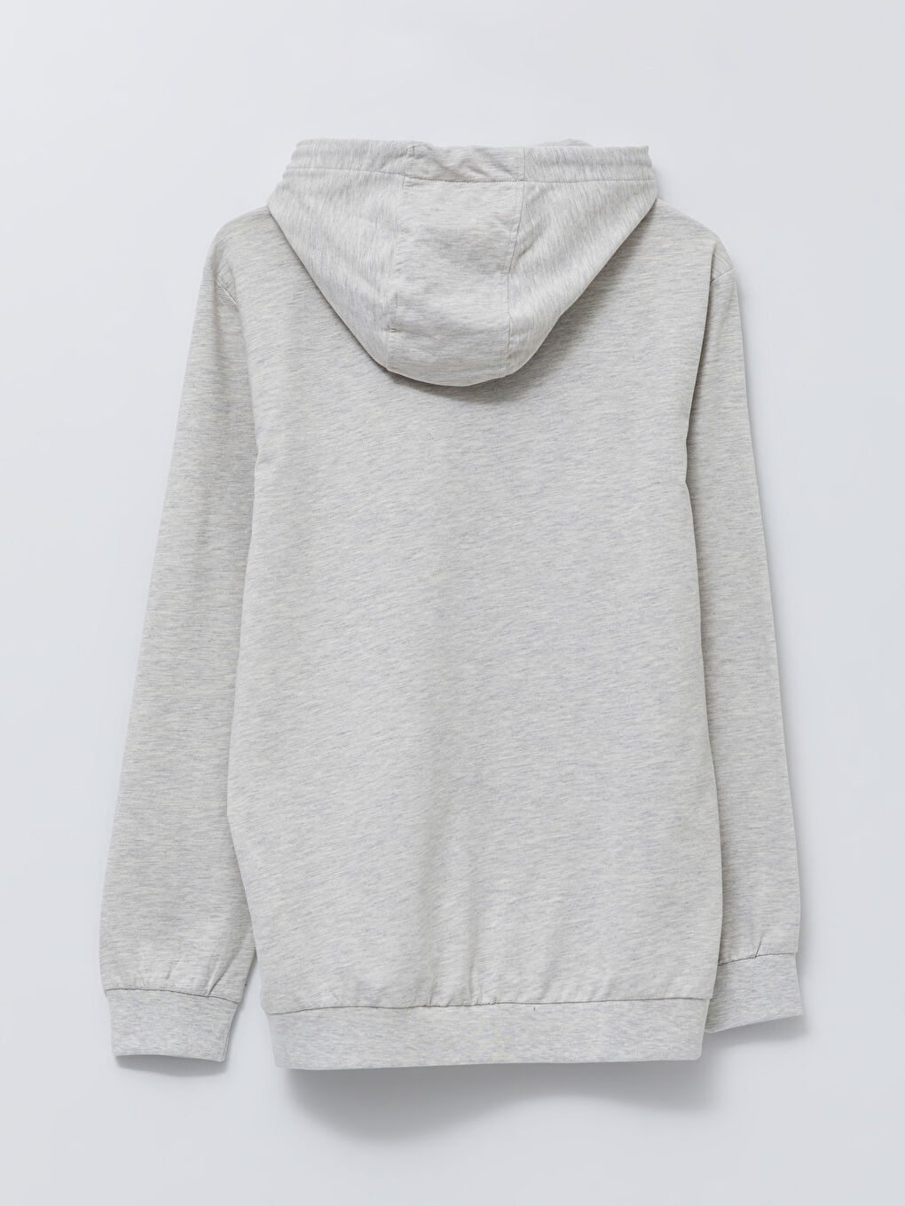 Bej Uzun Kollu Baskılı Erkek Hoodie-7