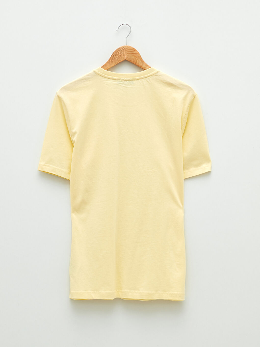 Sarı Bisiklet Yaka Kısa Kollu Baskılı Penye Erkek Tişört-6
